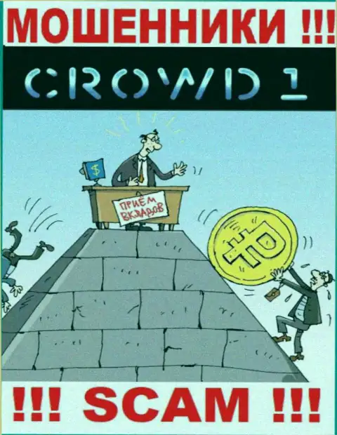 Пирамида - именно в данном направлении оказывают услуги интернет-мошенники Crowd 1