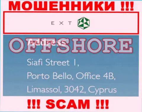 Siafi Street 1, Porto Bello, Office 4B, Limassol, 3042, Cyprus - это официальный адрес компании EXANTE, находящийся в офшорной зоне