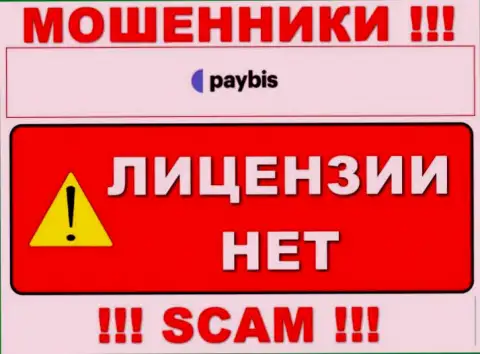 Данных о лицензии PayBis Com у них на официальном сайте нет - это РАЗВОДИЛОВО !!!
