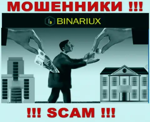 Желаете забрать назад денежные вложения из брокерской конторы Binariux Net, не выйдет, даже если оплатите и налоговый платеж