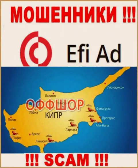Базируется контора ЭфиАд Ком в оффшоре на территории - Cyprus, КИДАЛЫ !
