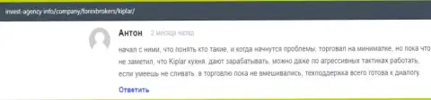Информация про ФОРЕКС брокерскую компанию Kiplar Com на web-портале Инвест-Агенци Ком