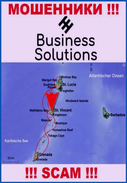 Business Solutions намеренно осели в офшоре на территории Кингстаун, Сент-Винсент и Гренадины - это МОШЕННИКИ !!!