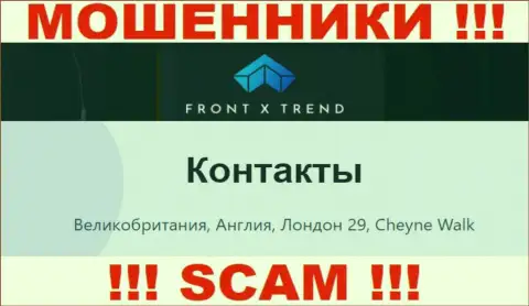 FrontXTrend Com - это подозрительная компания, адрес на интернет-портале выставляет фиктивный