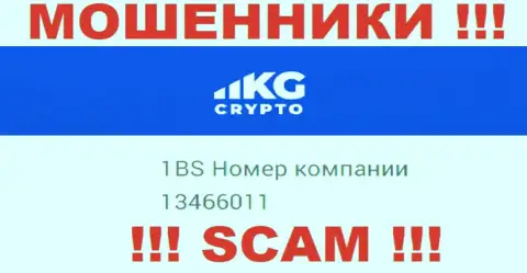 Регистрационный номер конторы CryptoKG, в которую денежные средства советуем не вводить: 13466011