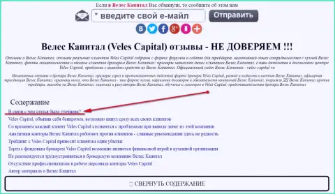 VelesCapital видно в зеркале veles-kapital.com (официальный ресурс)