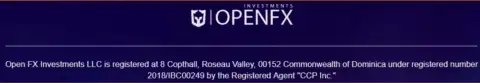 Место прописки форекс дилера Open FX Investments LLC