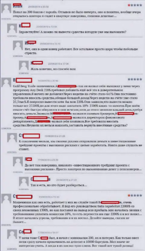 Высказывания трейдеров Форекс дилинговой компании СупраЭФЭН Ком, опубликованные ими лично на веб-портале boexpert ru